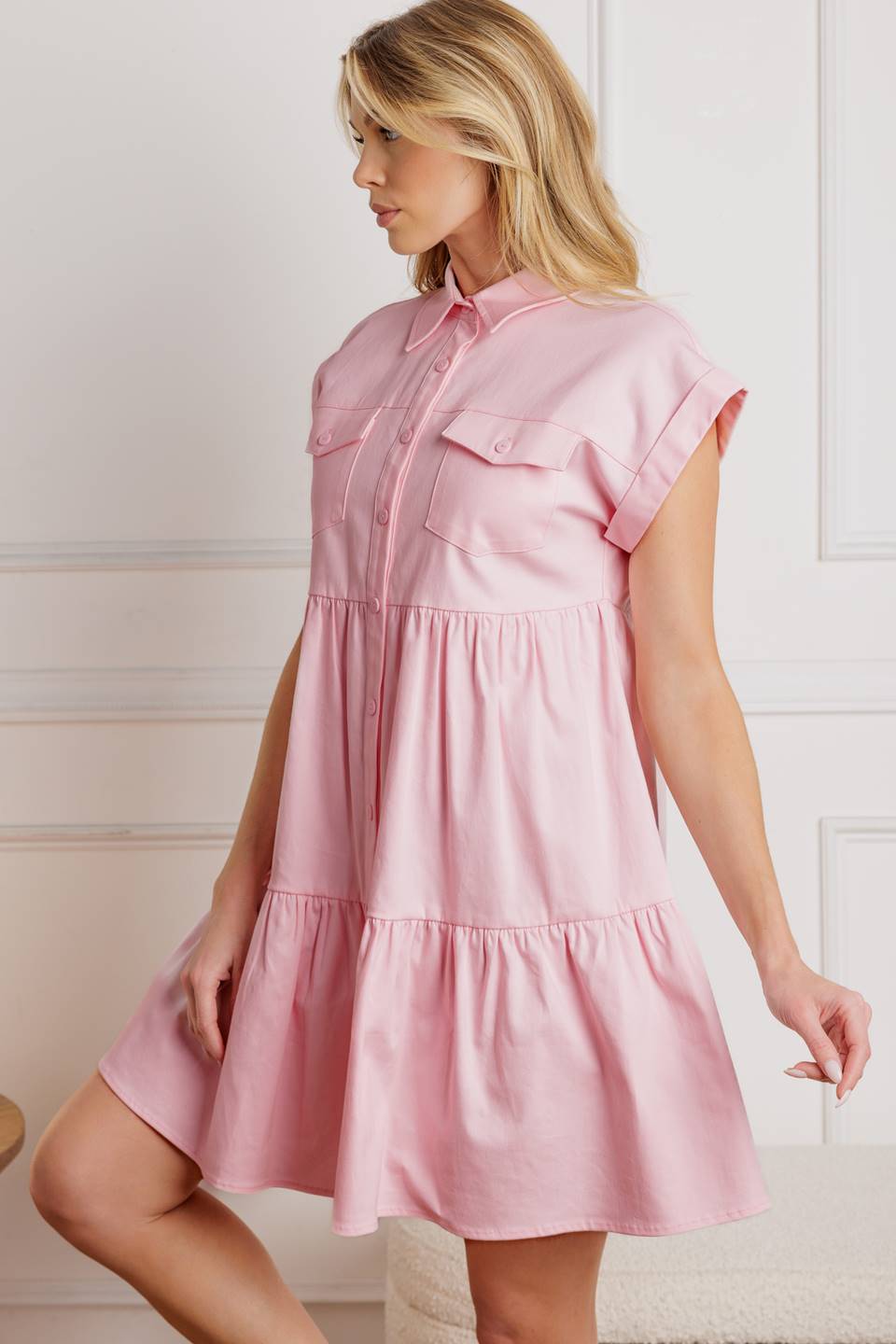 COMMON GROUND Front Pocket Mini Dress - Women's Casual Summer Dress with Pockets for Date Night & Beach Outings