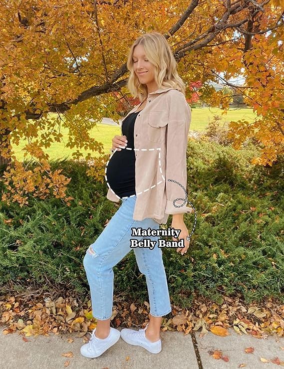 Rheane Maternity Belly Band - Pregnancy Support Belt for Comfort & Back Pain Relief - Adjustable Waistband for Expecting Mothers (Black, White, Dark Grey 3-Pack) - Perfect for Work, Travel & Everyday Wear
