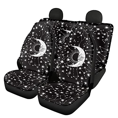Star sun moon skull