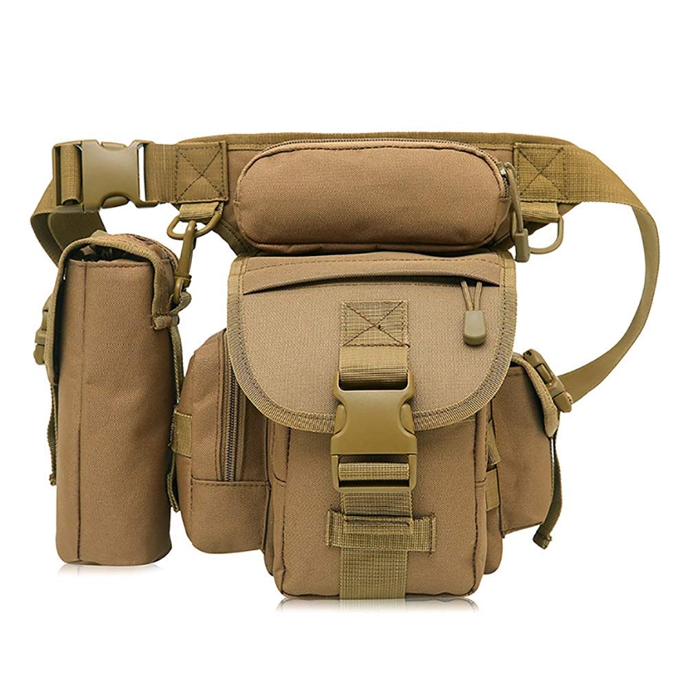 **Waterproof Camouflage Canvas Messenger Bag - Multifunctional Outdoor Waist Leg Pouch for Men & Women - Perfect for Hiking, Cycling, Fishing & Travel**