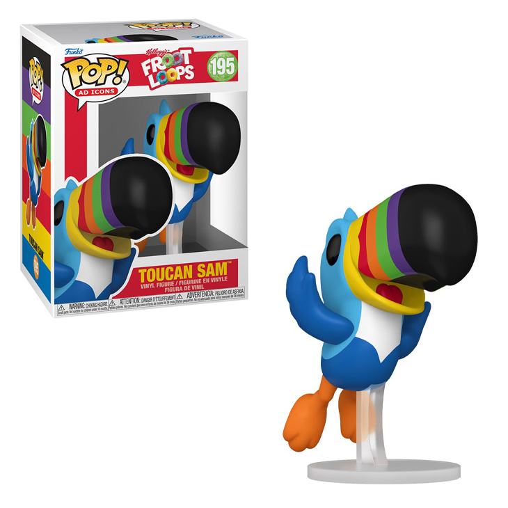 Funko Pop! AD ICONS: Toucan Sam Flying #195 - Collectible Vinyl Figure for Cereal Lovers & Pop Culture Fans - Perfect for Display, Gifts, and Nostalgic Decor