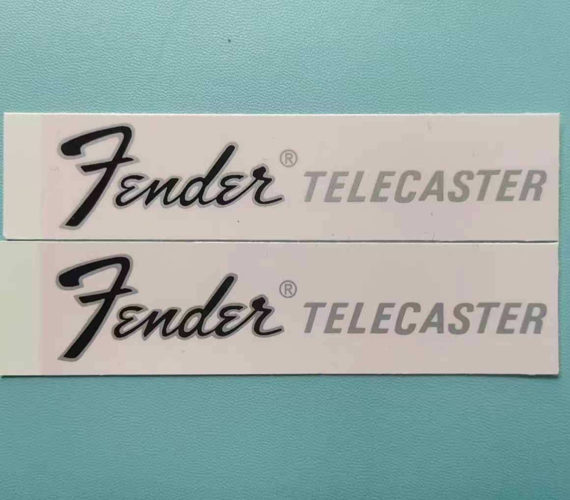 Custom Fender Tele Guitar & Bass Water Transfer Decals - Personalized Logo Stickers for Electric Guitars - Easy Tearable Film for DIY Instrument Customization - Perfect for Musicians, Bands & Guitar Enthusiasts