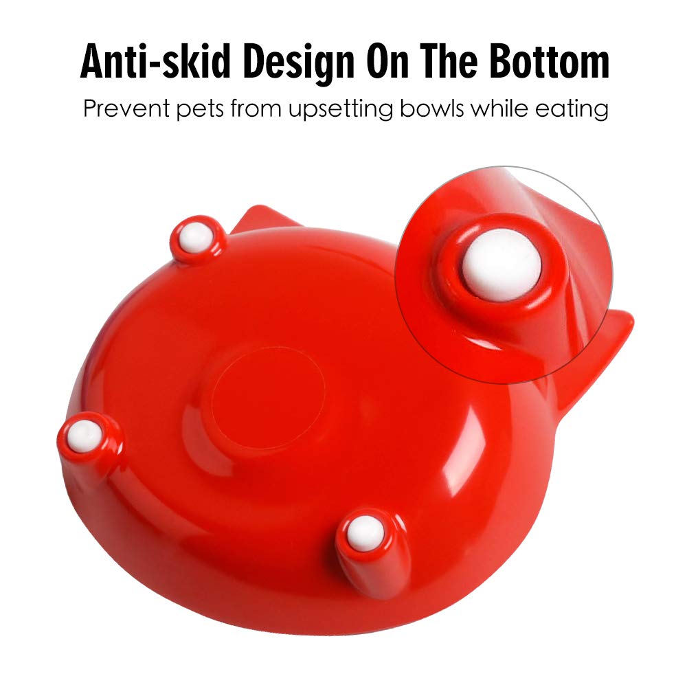 Premium Non-Slip Pet Bowls Set - Shallow Food & Water Dishes for Cats, Dogs, Rabbits & Puppies | BPA-Free, Whisker Fatigue Relief | Perfect for Home, Travel & Outdoor Use