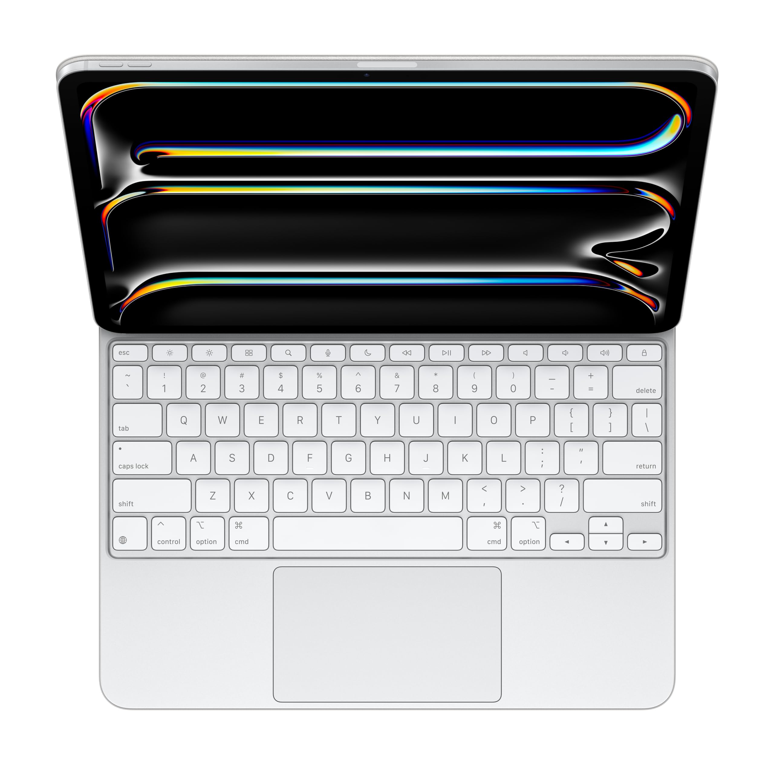 Apple iPad Magic Keyboard Case for iPad Pro 13-inch (M4) - Slim Protective Cover with Built-in Trackpad & Function Keys | Ultra-Responsive Typing Experience | US English Layout in White | Perfect for Work, Study & Creative Projects