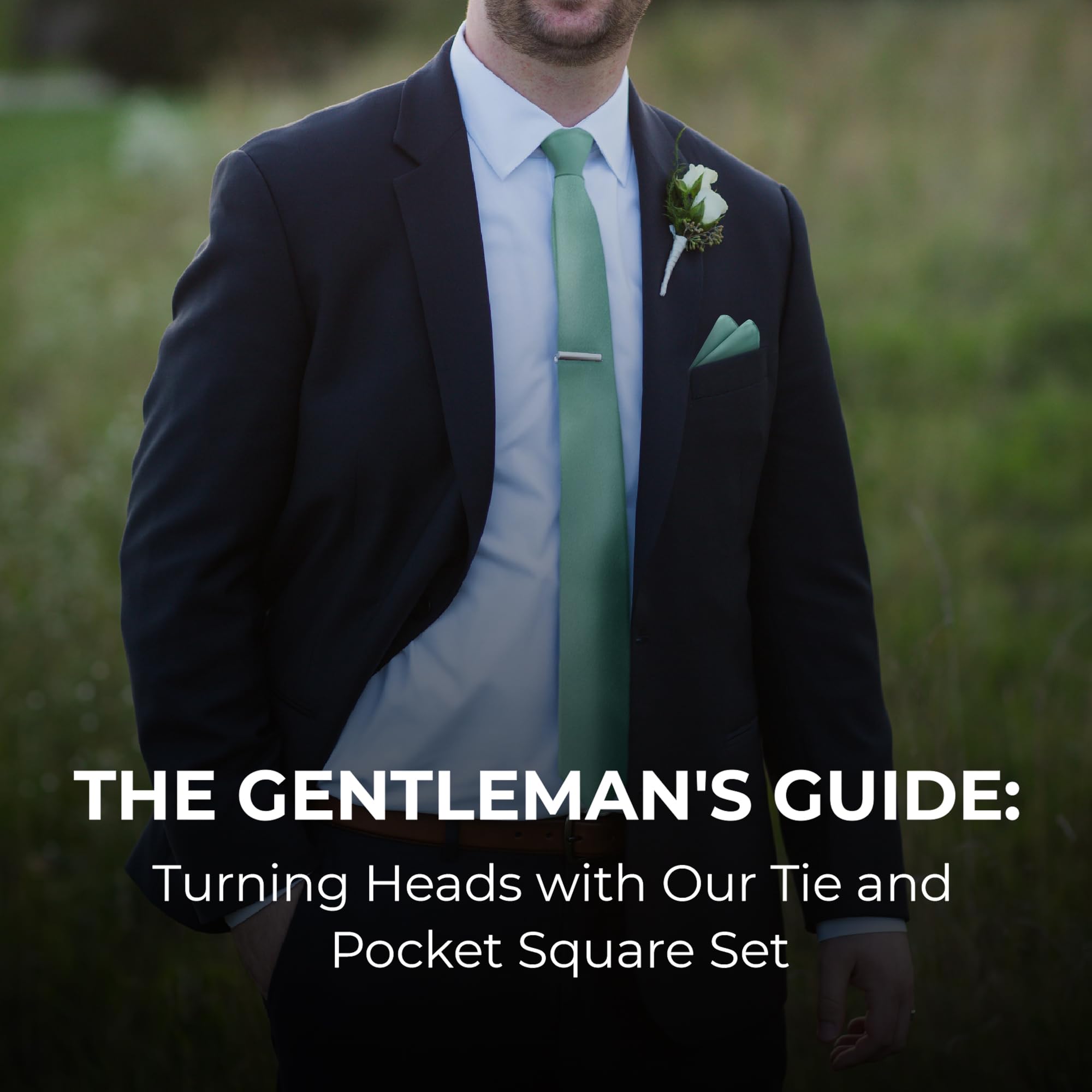 Premium Silk Men's Tie Set with Pocket Square - Elegant Neckties for Formal & Business Attire - Perfect for Weddings, Office & Special Occasions