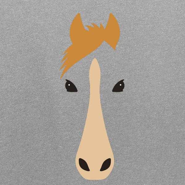 Pop Threads Horse Animal Face Cute Funny Graphic T-Shirt for Men - Casual Wear, Street Style & Gift Idea for Animal Lovers