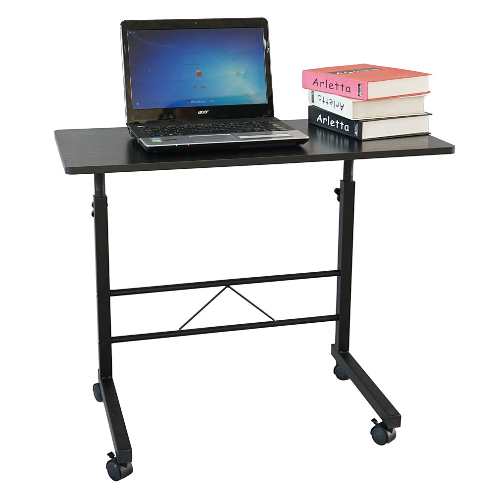SSLine Mobile C-Shaped End Table with Wheels - 31.5