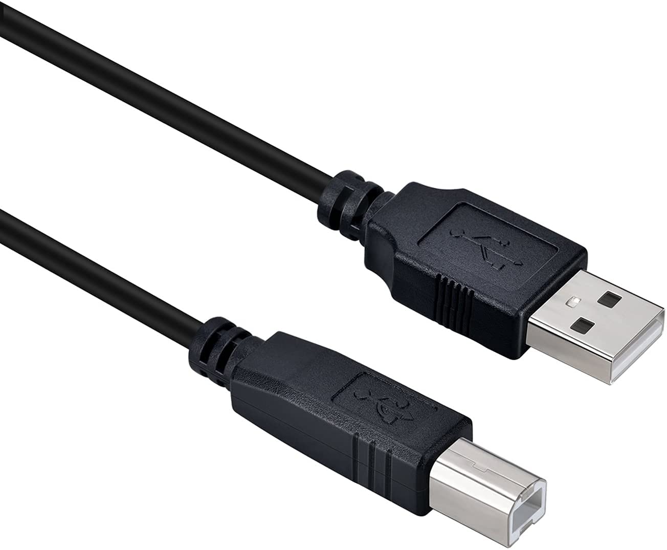 15 Ft Black USB 2.0 Printer Cable A-Male to B-Male - High Speed Data Transfer for HP LaserJet Pro MFP M428fdw (W1A30A#BGJ) - Compatible with Printers, Scanners & Office Equipment