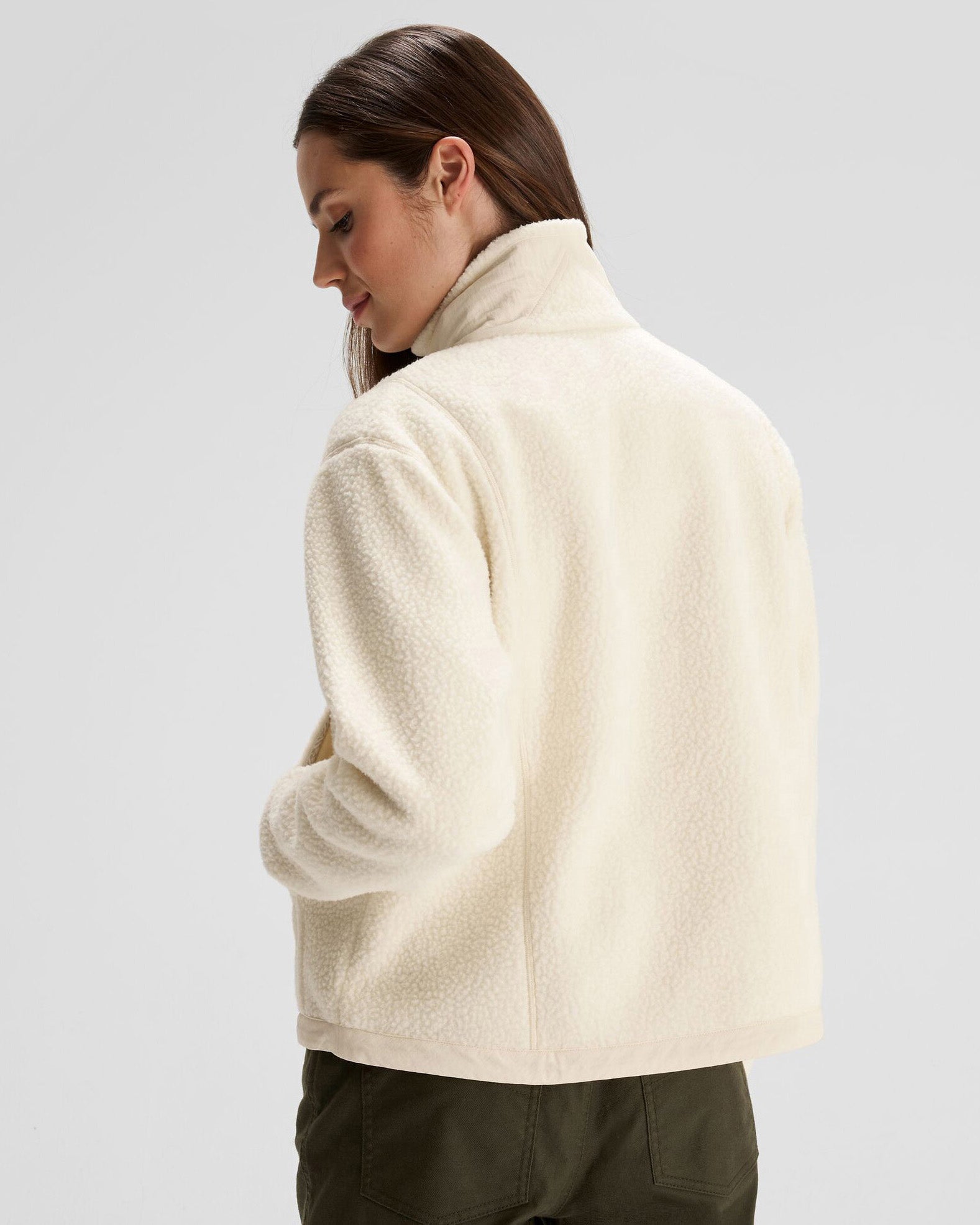Co Z Women's High Pile Fleece Pullover Sweatshirt - Soft & Warm Natural Color - Perfect for Winter, Lounge Wear & Casual Outfits