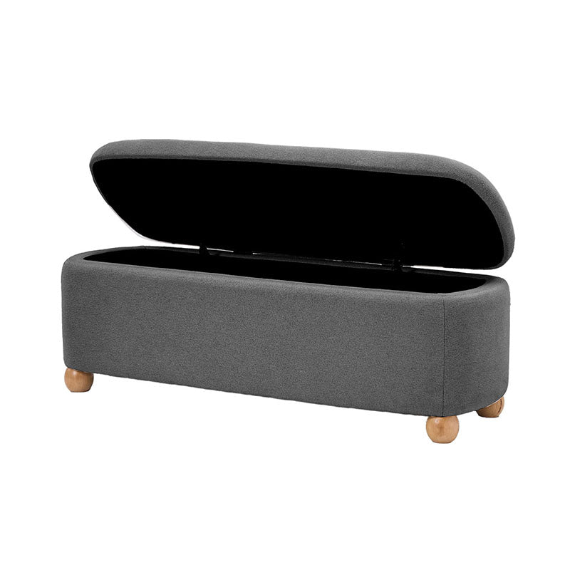 Gabino Storage Bench with Solid Wood Legs & Waterproof Fabric - Entryway Seating, Shoe Storage & Living Room Organizer - Perfect for Hallway, Bedroom & Mudroom Organization