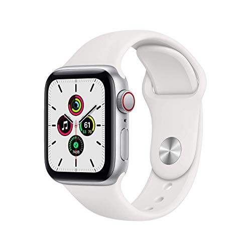 Silver Aluminium Case with White Sport Band