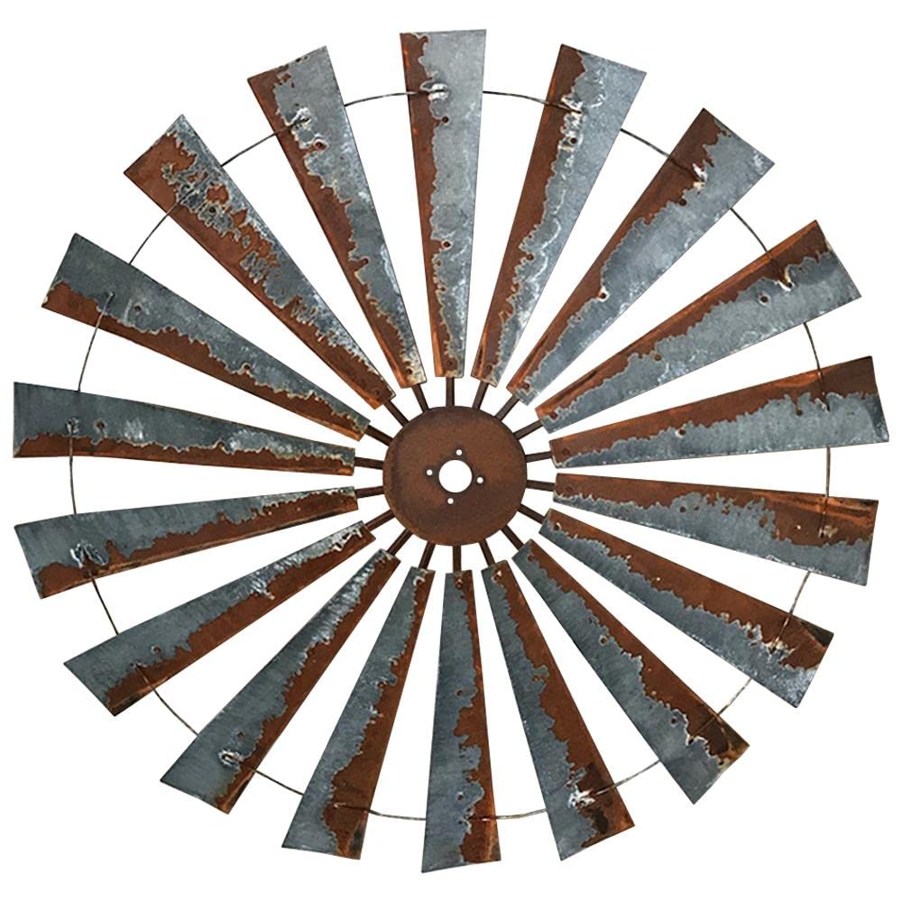 60-Inch Rustic Windmill Fan Wall Sculpture - Handcrafted Farmhouse Decor for Living Room, Bedroom, or Office - Perfect for Country Style Home Decoration