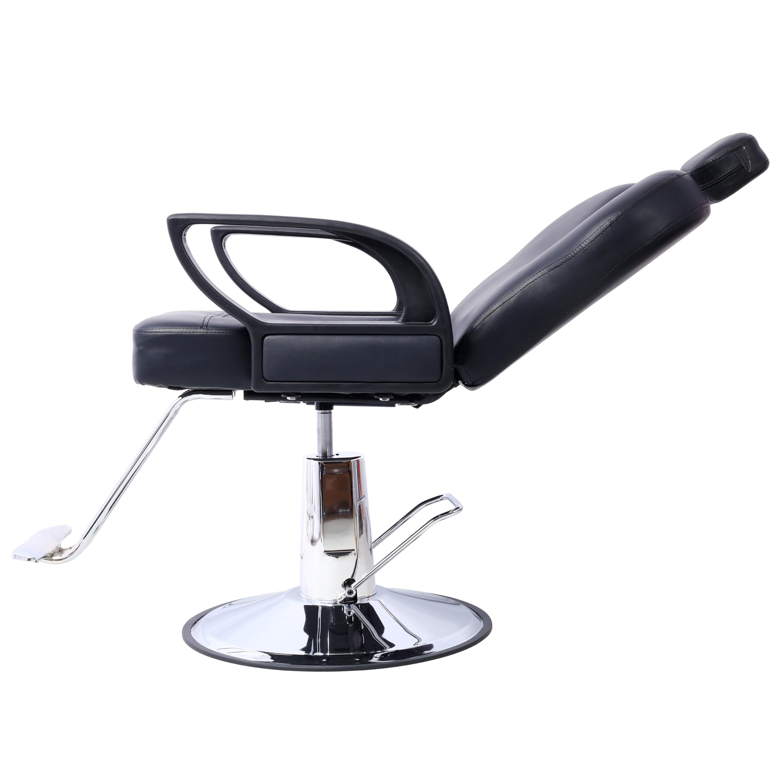 Professional Hydraulic Barber Chair for Salon & Spa – Heavy Duty Stylist Chair with Reclining Shampoo Function & Extra Wide Seat – Perfect for Hair Styling, Barber Shops, Beauty Salons & Home Use