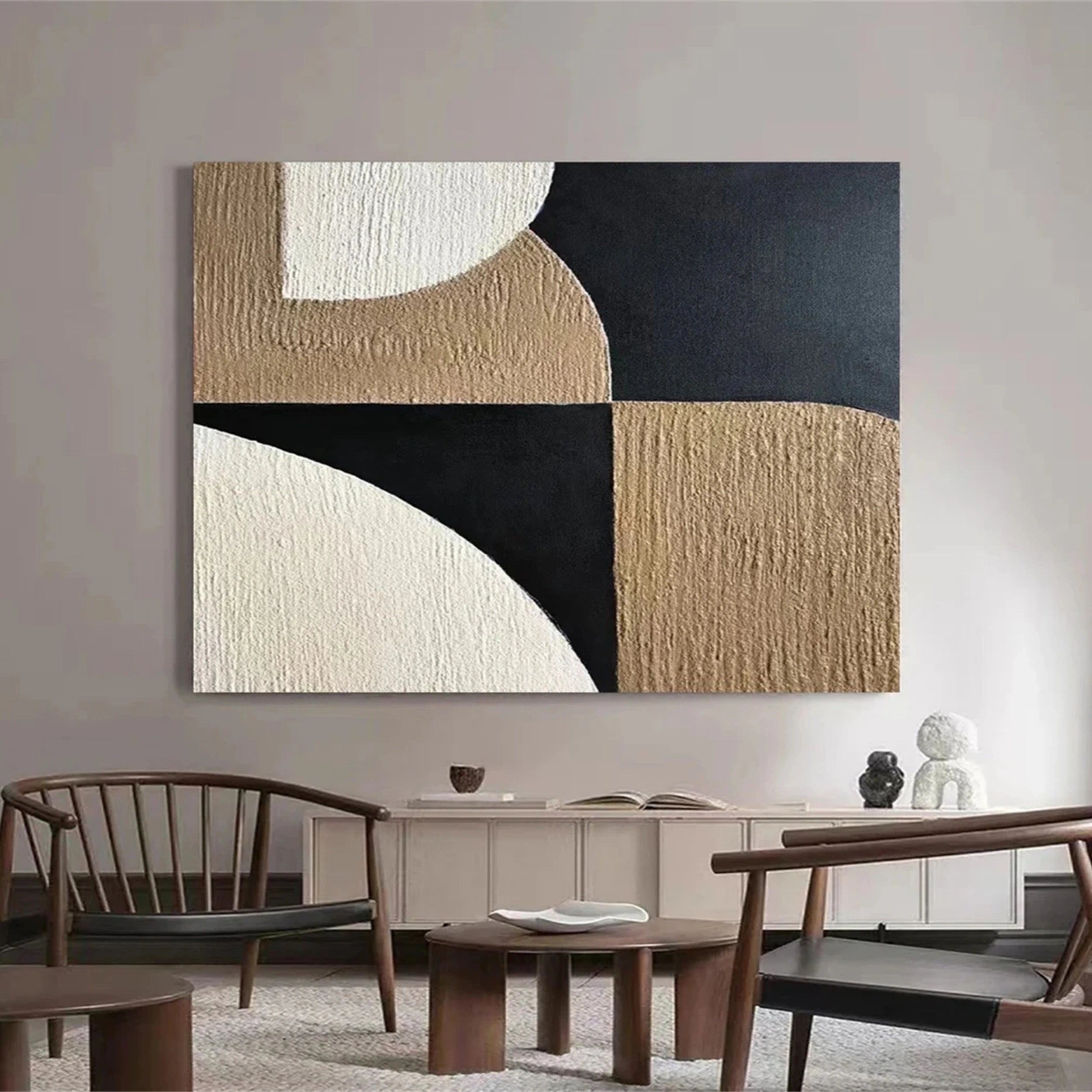 Abstract Tranquility Wall Art Canvas Print #WS110 - Modern Home Decor for Living Room, Bedroom & Office - Calming Blue Abstract Painting for Relaxation & Stress Relief