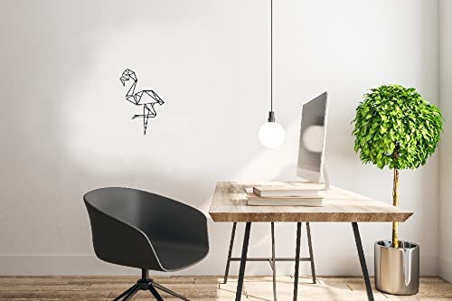 Flamingo Black Cold Rolled Steel Wall Art - Modern Home & Office Decor for Living Room, Bedroom, Dining Area | Elegant Metal Wall Sculpture for Contemporary Interior Design