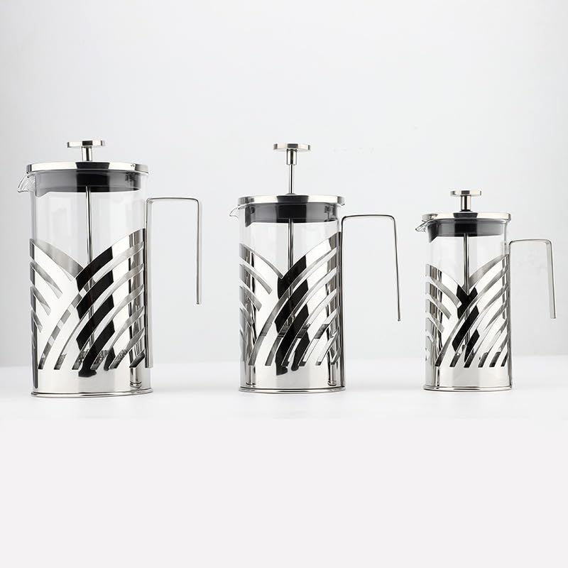 Premium Handmade Coffee Maker - 600ML High-Temperature Resistant Borosilicate Glass French Press with Stainless Steel Filter System | Perfect for Home, Office & Camping Brewing