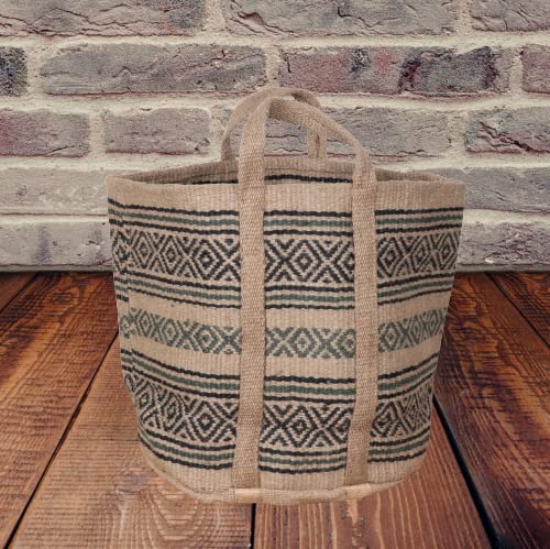 Affinity Decor Large Handmade Jute Shopping Tote Bag - Eco-Friendly Reusable Grocery Bag (24