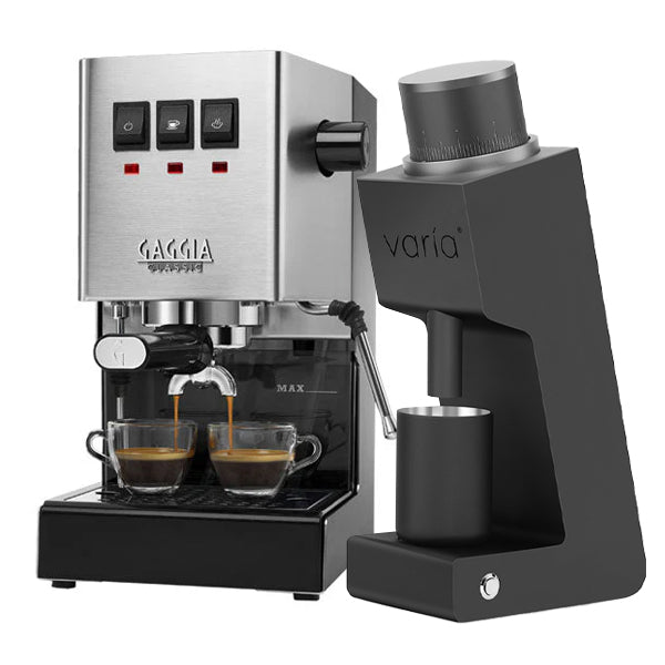 Gaggia Classic Evo Pro Espresso Machine & Varia VS3 Grinder Bundle - Perfect for Home Baristas & Coffee Enthusiasts
