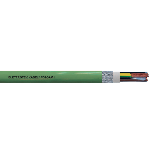 1 AWG 5C Bare Copper Shield Steel Braid Thermoplastic Halogen Free FG7(O)AM1 0.6/1KV Armored Cable - Heavy Duty Power Transmission for Industrial & Underground Electrical Installations