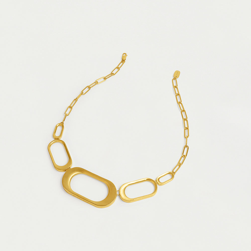 Bleecker Gold Statement Collar Necklace for Women - Elegant Layering Piece for Weddings, Parties & Everyday Wear