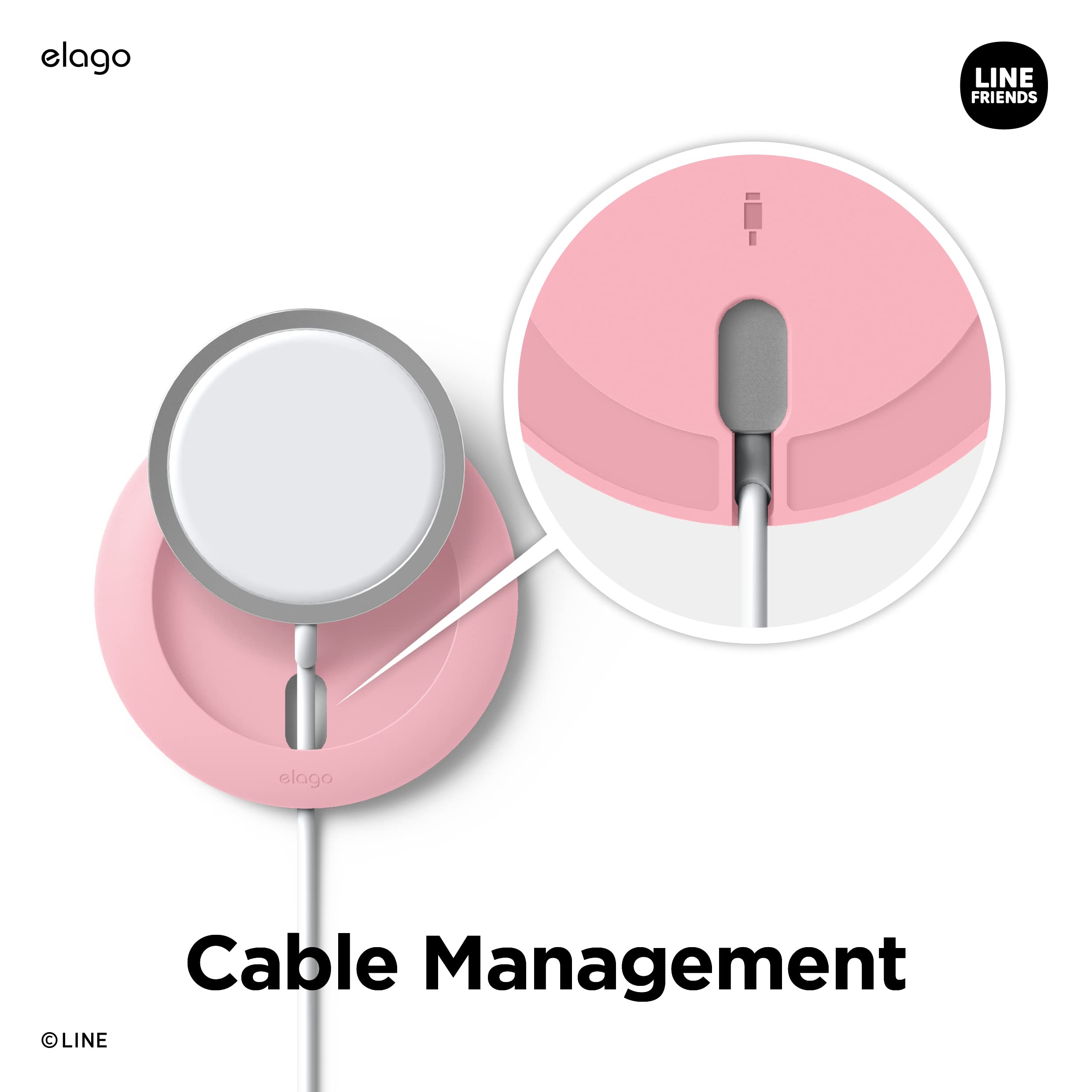 elago MagSafe Charging Pad - Compatible with iPhone 16/15/14/13/12 & Other Qi Wireless Charging Phones | Fast Magnetic Wireless Charger Stand for Home, Office & Travel | Official Accessory (Cable Not Included) - Cony Edition
