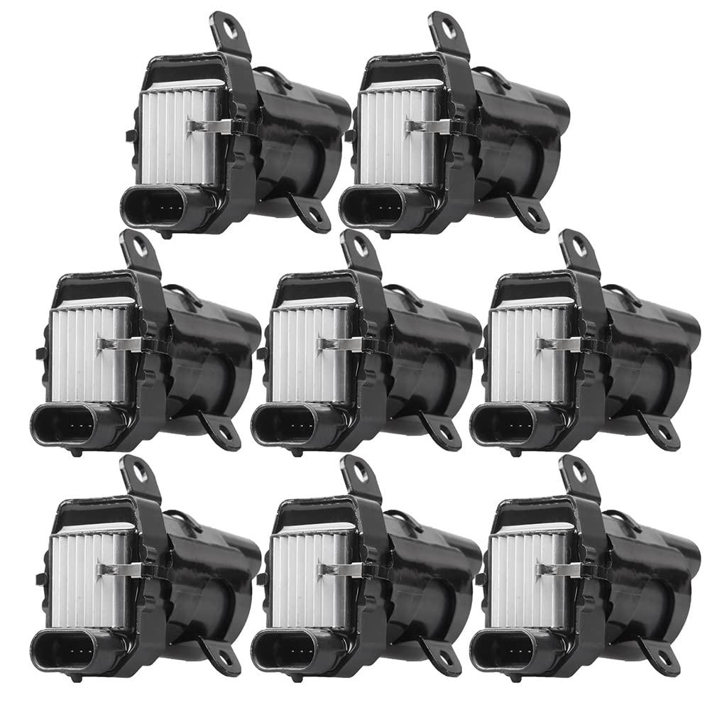 8-Piece Ignition Coil Pack Set - Compatible with Buick Rainier 04, GMC Sierra 1500 99-06, Savana 3500 03-07, Yukon/Yukon XL, Hummer H2 03-07 - UF262 C1251 Replacement Part - Perfect for Engine Performance & Tune-Up Maintenance