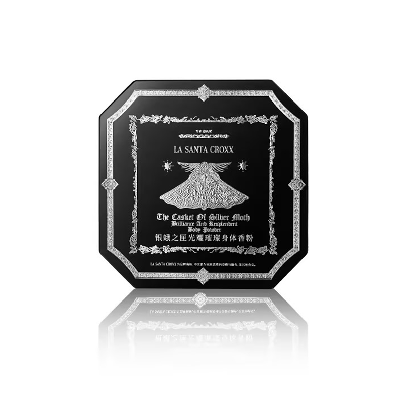 LA SANTA CROXX The Casket of Silver Moth Resplendent Body Powder - Shimmering Loose Powder for Face & Body, Perfect for Special Occasions & Night Out Glam
