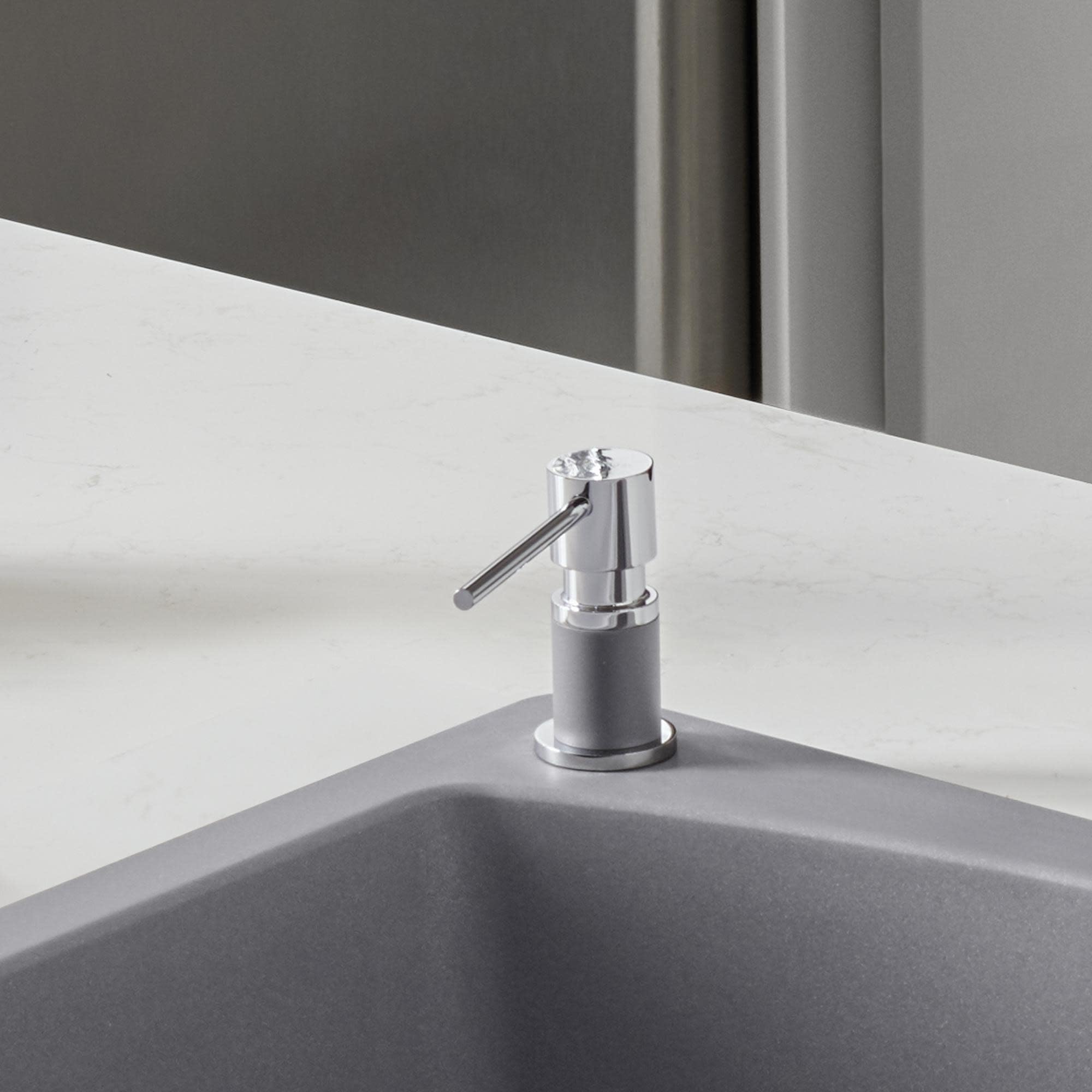 BLANCO LATO 10 oz Kitchen Soap Dispenser in Polished Chrome - Modern Touchless Soap Dispenser for Kitchen, Bathroom, and Office Sink Areas