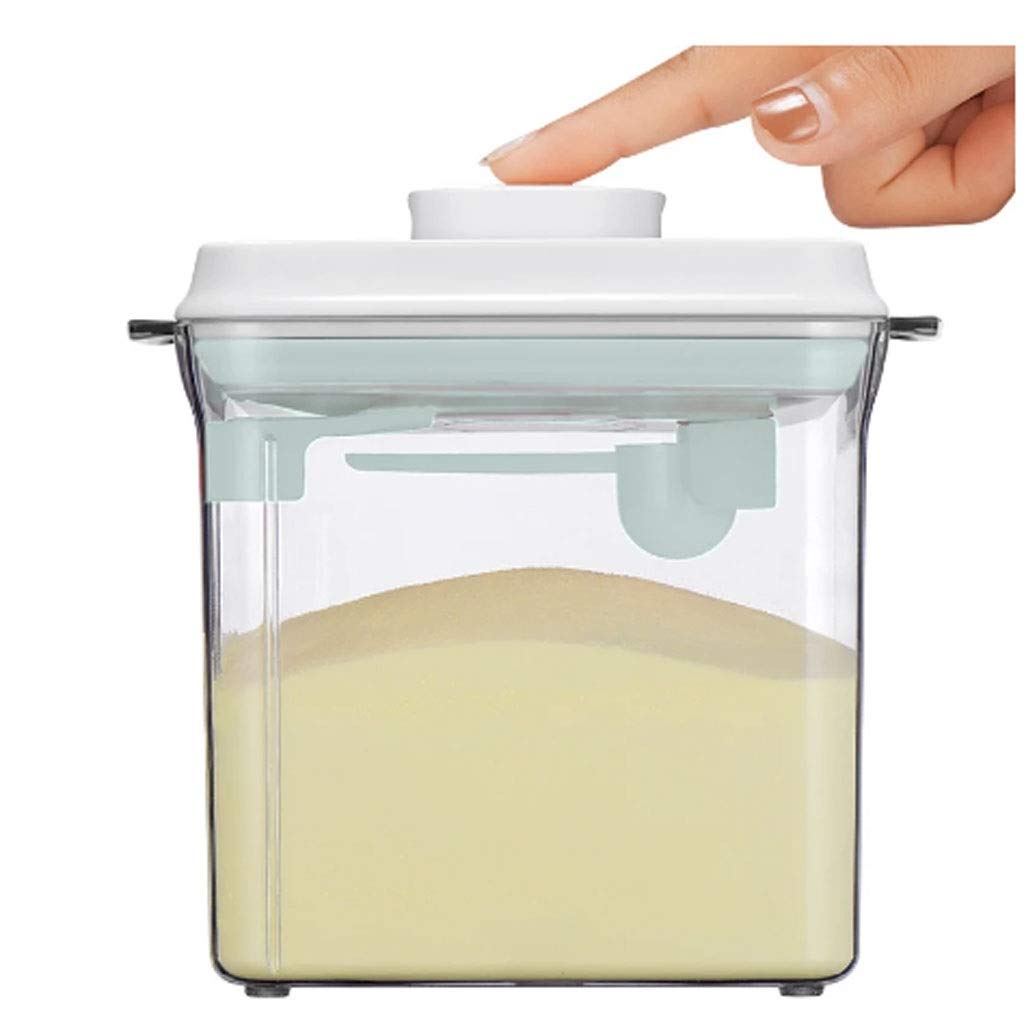 Air-Tight Plastic Food Storage Container - Large Capacity Portable Powder Canister for Milk, Coffee & Dry Goods | Kitchen & Pantry Organization | Moisture-Proof & Stackable Design