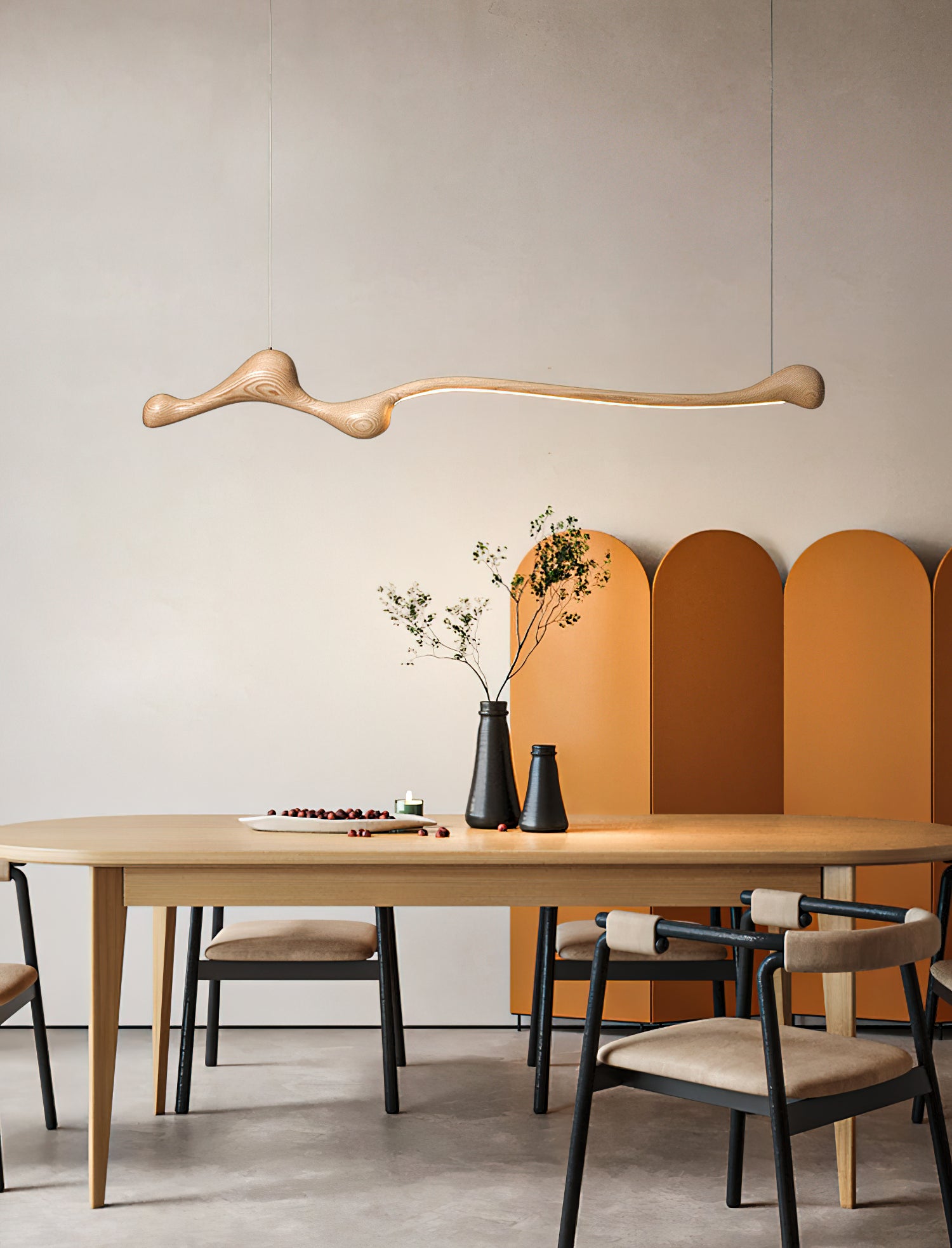 Modern Curva Pendant Lamp - Sleek Hanging Light Fixture for Dining Room, Kitchen Island & Bedroom Decor | Adjustable Height LED Lighting