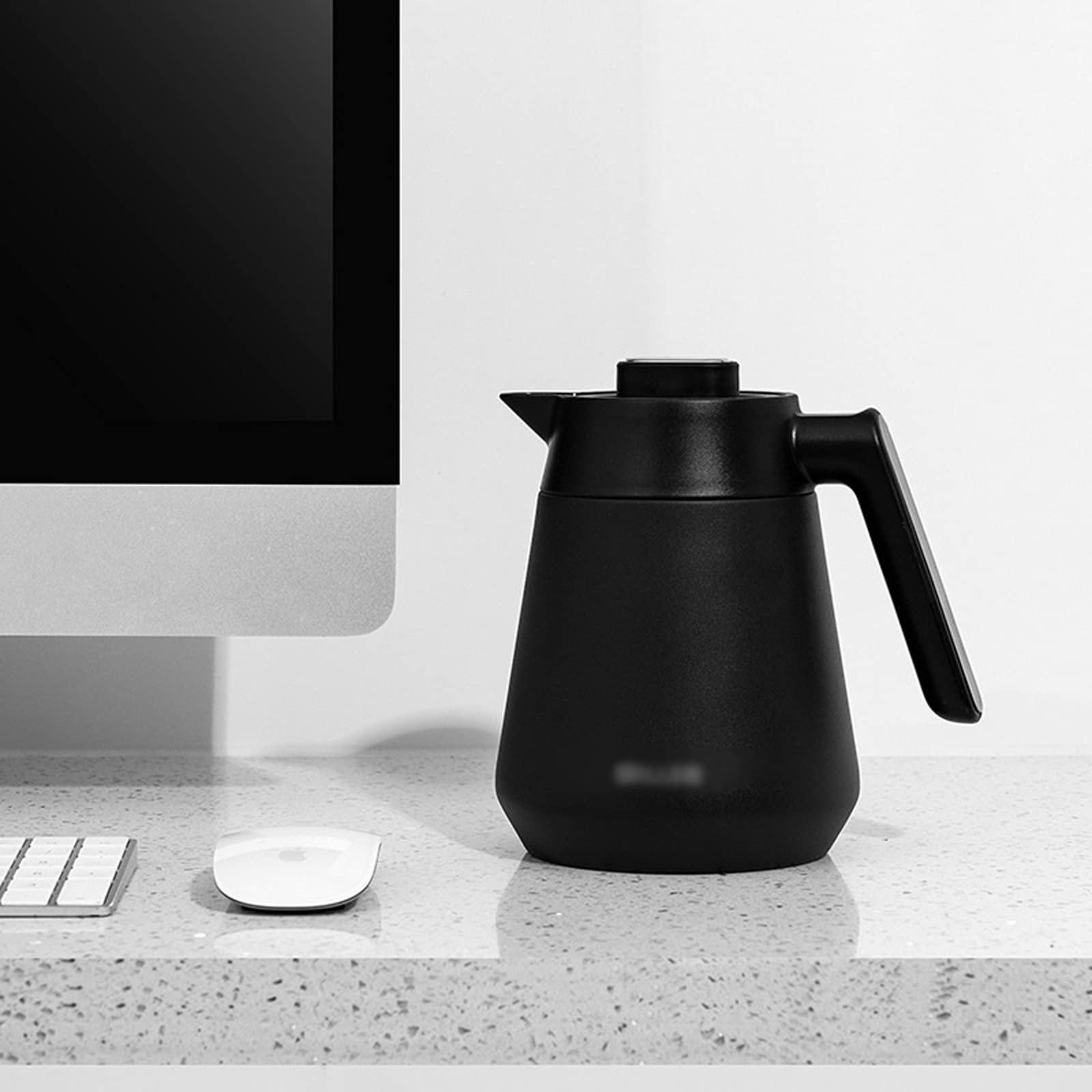 1200ml Thermal Carafe Insulated Coffee Pot with Tea Strainer & Handgrip - Black | Hot & Cold Beverage Keeper for Home, Office & Travel | Perfect for Coffee, Tea & Hot Water Storage