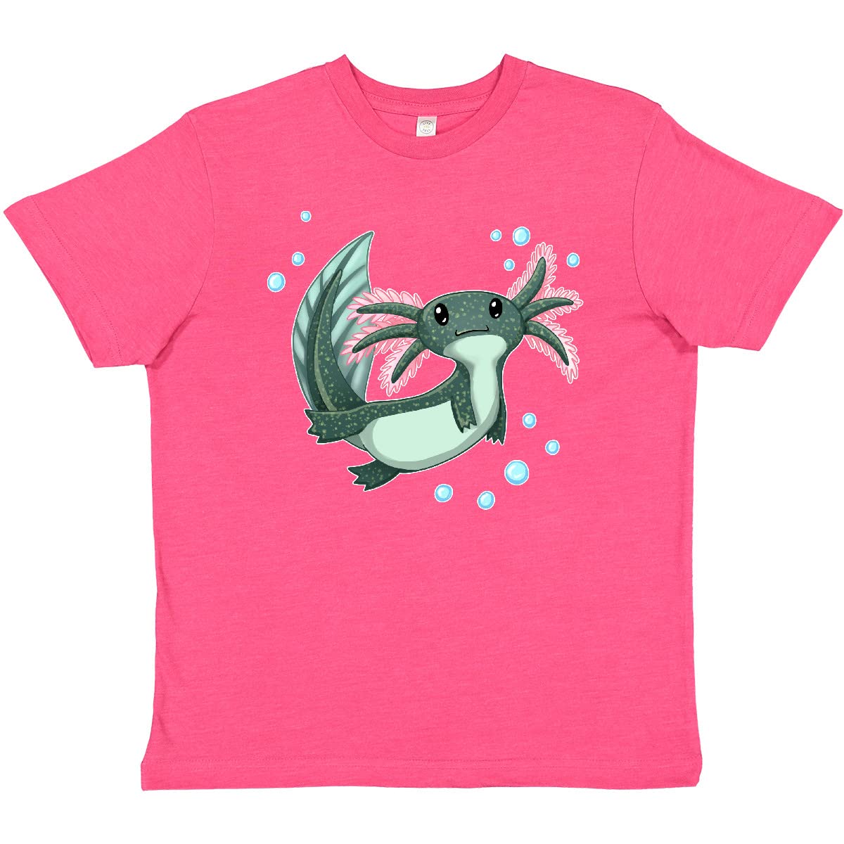 Cute Axolotl Swimming with Bubbles Youth T-Shirt | Fun Animal Graphic Tee for Kids | Perfect for School, Playdates & Aquatic-Themed Parties