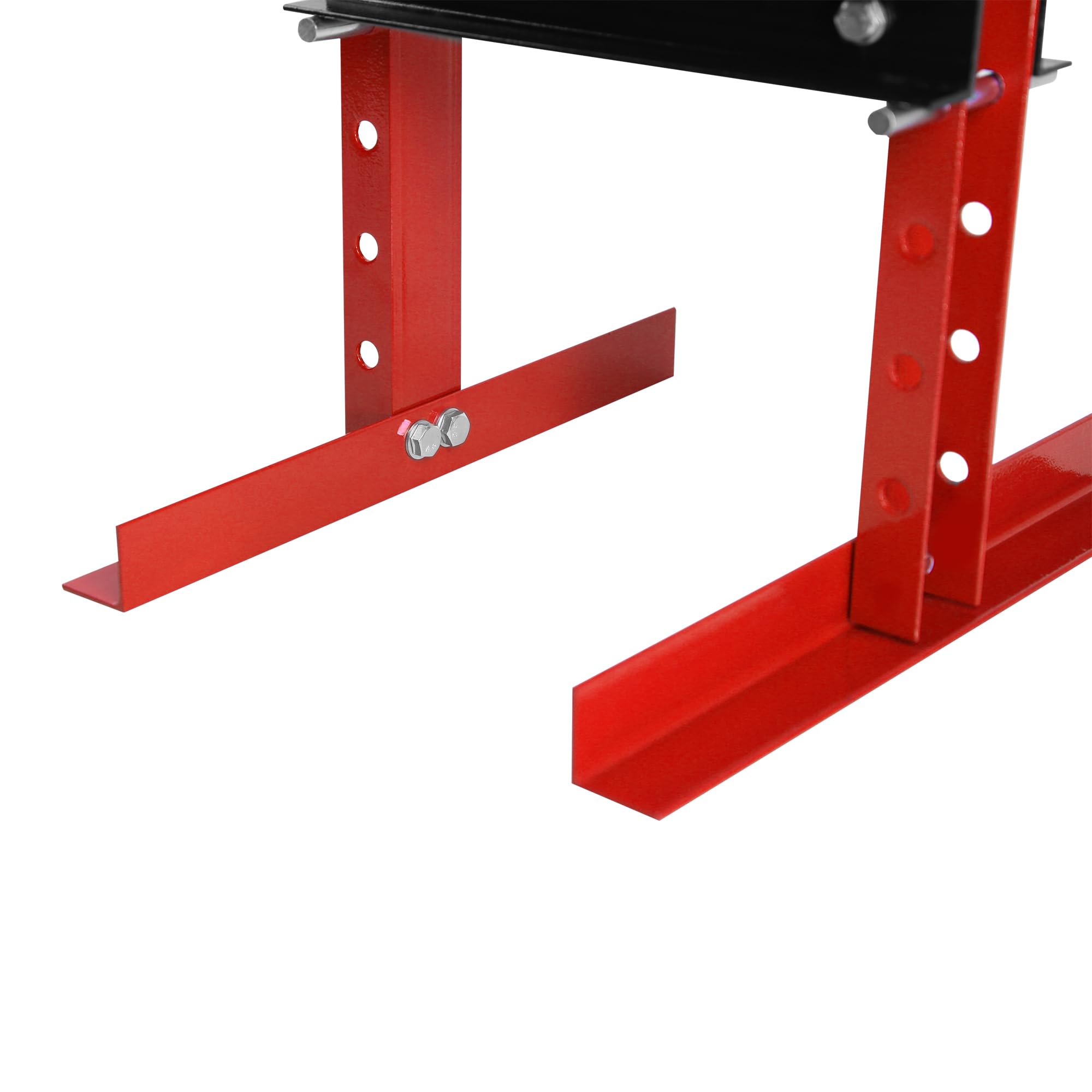 12 Ton Hydraulic H-Frame Shop Press with Adjustable Work Table - Heavy Duty Steel Floor Press for Gears, Bearings & Metalworking - Includes Press Plates & Floor Stand Jack (Red) - Perfect for Auto Repair, Industrial Maintenance & DIY Projects