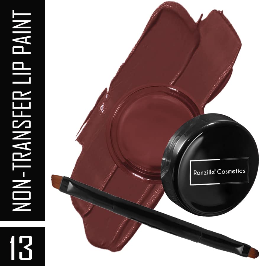 Ronzille Long Lasting Non-Transfer Lipstick with Aloe Vera & Calendula Oil - Congo Brown Matte Liquid Lipstick for All-Day Wear | Perfect for Work, Date Night & Special Occasions