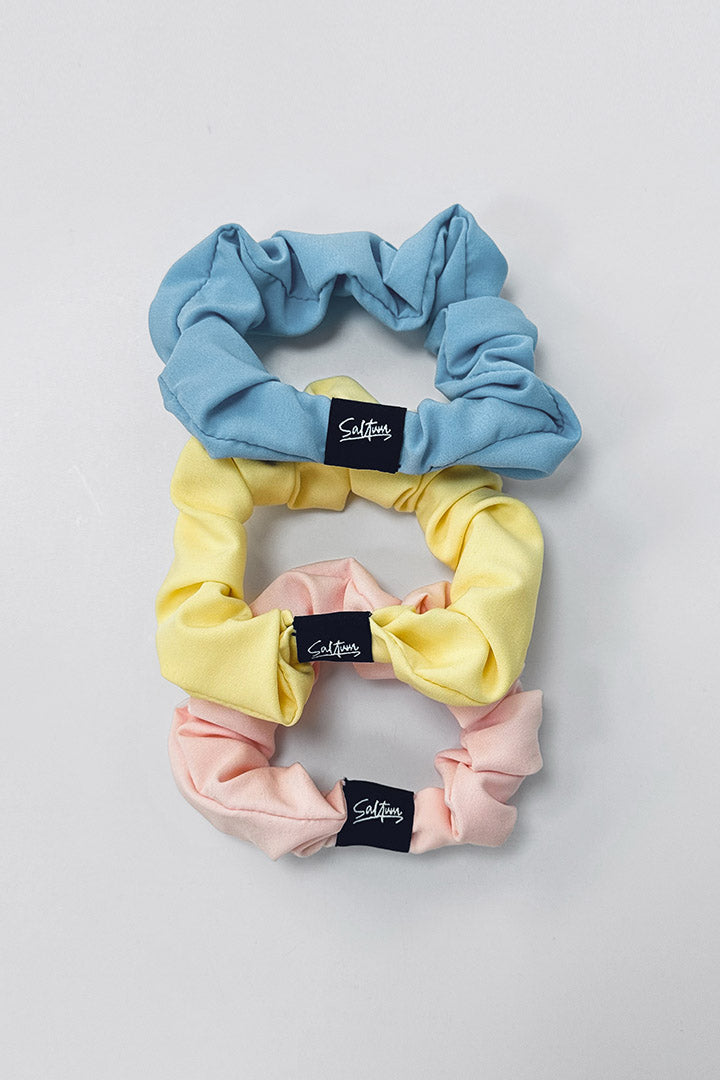 Saltum Mini Scrunchie 3 Pack - Small Hair Ties for Women & Girls, Soft Elastic Hair Bands for Ponytails, Workouts, and Everyday Use