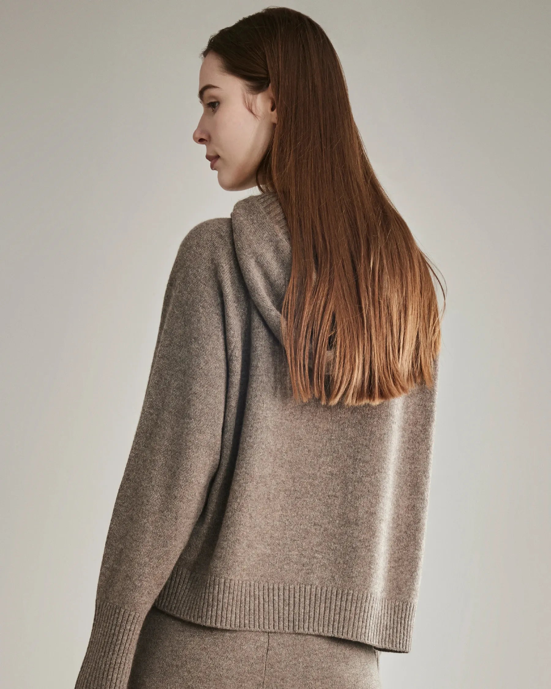Women's Soft Cashmere Hooded Sweater - Cozy Winter Pullover for Lounge, Travel & Casual Outfits