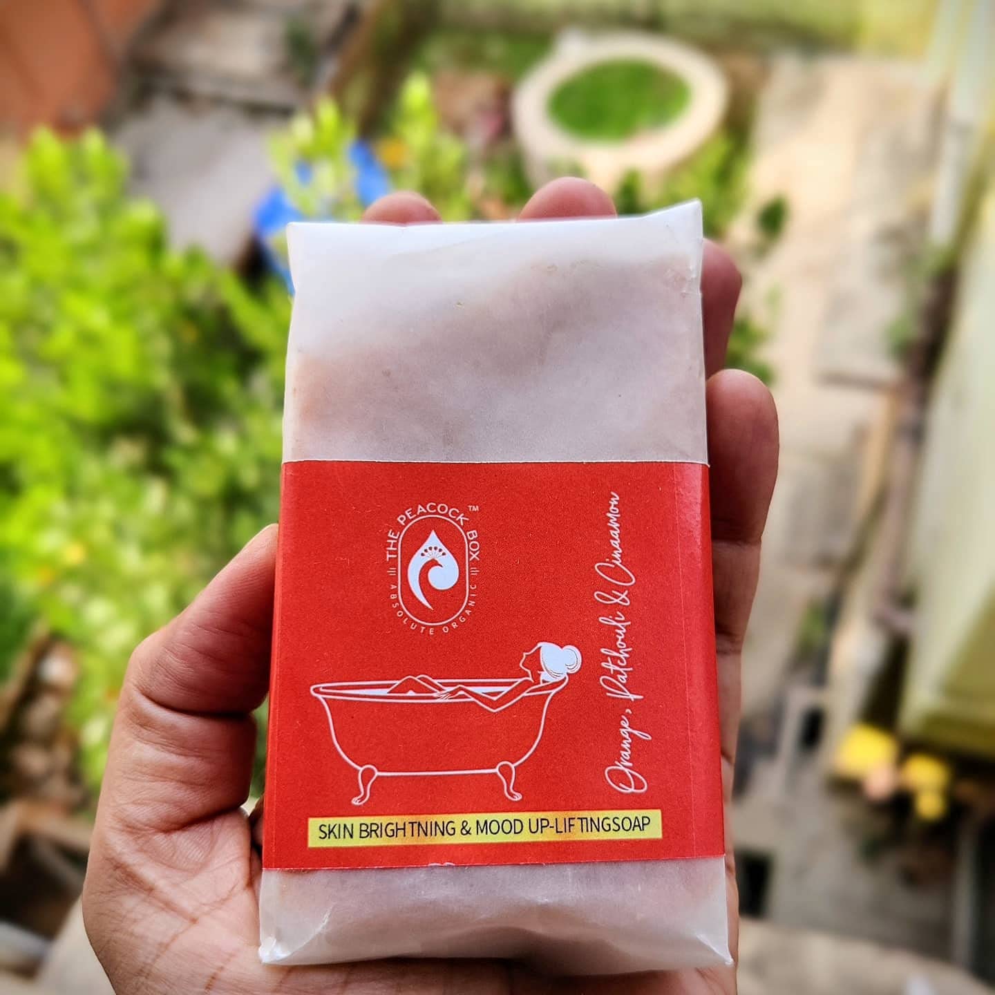 Organic Natural Skin Soap Bar - Peacock Box Regulae (Orange, Patchouli & Cinnamon Scent) for Daily Cleansing, Moisturizing & Aromatherapy - Perfect for Shower, Bath & Gift Giving
