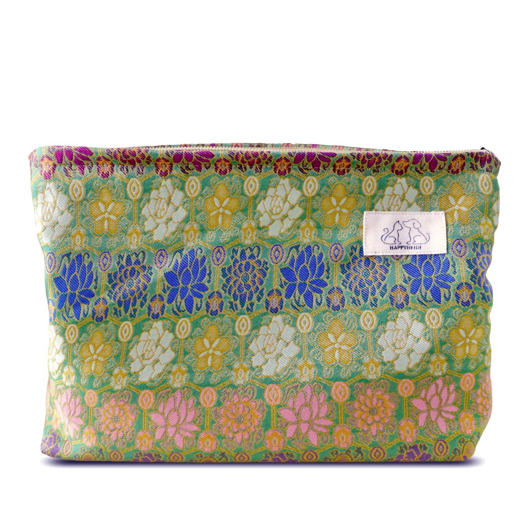 Bohemian Floral Makeup Bag for Travel - Cute Cosmetic Pouch with Large Capacity, Machine Washable Toiletry Organizer | Perfect for Vacation, Gym & Daily Use