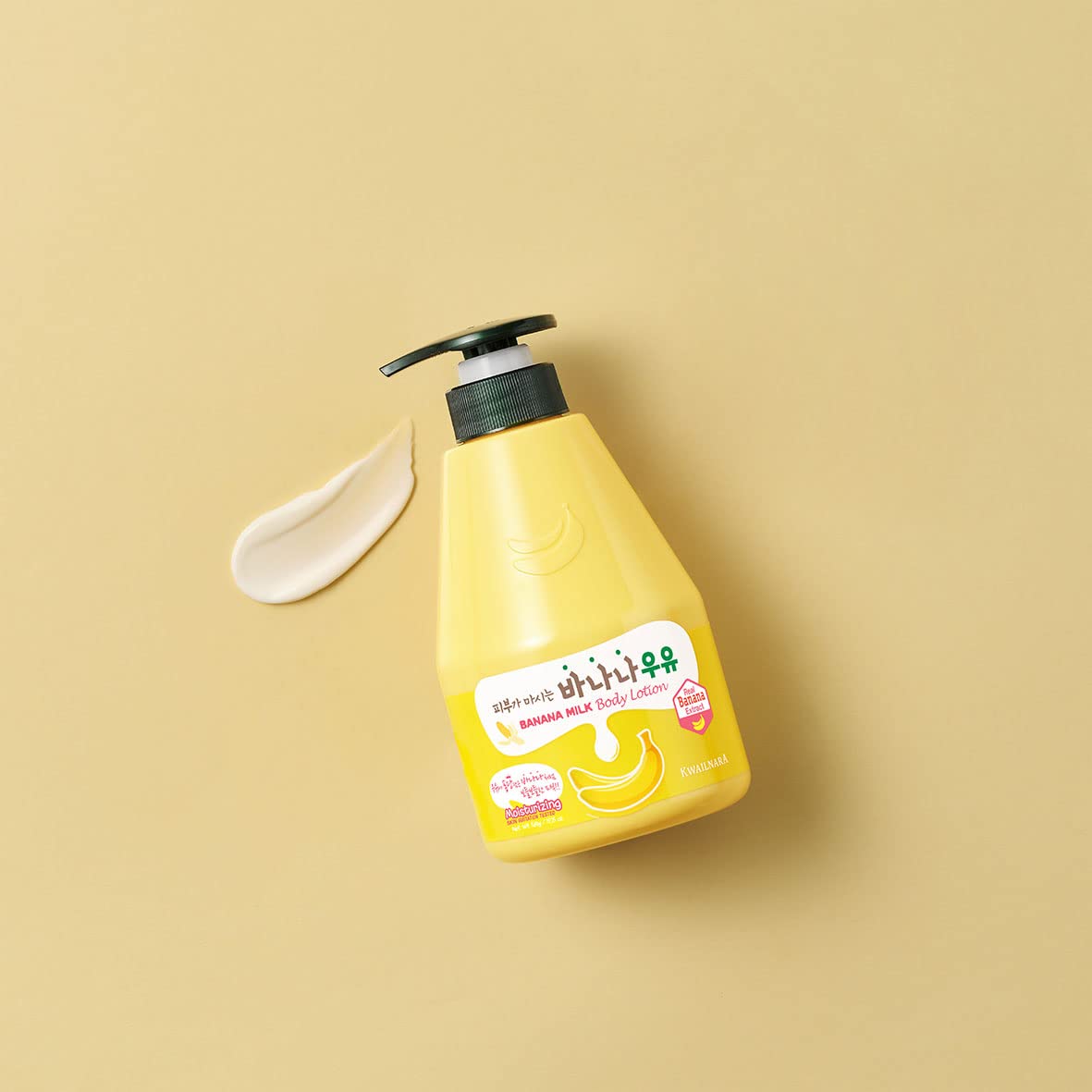 WELCOS Kwailnara Banana Milk Body Lotion & Body Wash Set – Hydrating Korean Skincare with Natural Banana Extract, 19.75oz Each | Moisturizing & Soothing for Dry Skin | Perfect for Daily Shower & Skincare Routine