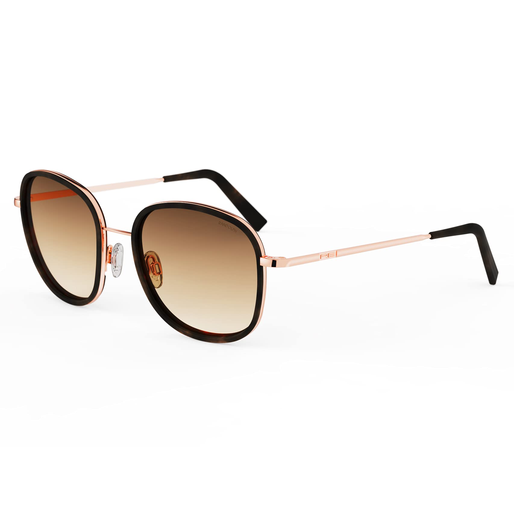 Randolph USA Elinor Inlay Oversized Square Sunglasses for Women - Non-Polarized 100% UV Protection - Fashionable Square Frame for Outdoor Activities, Beach & Driving
