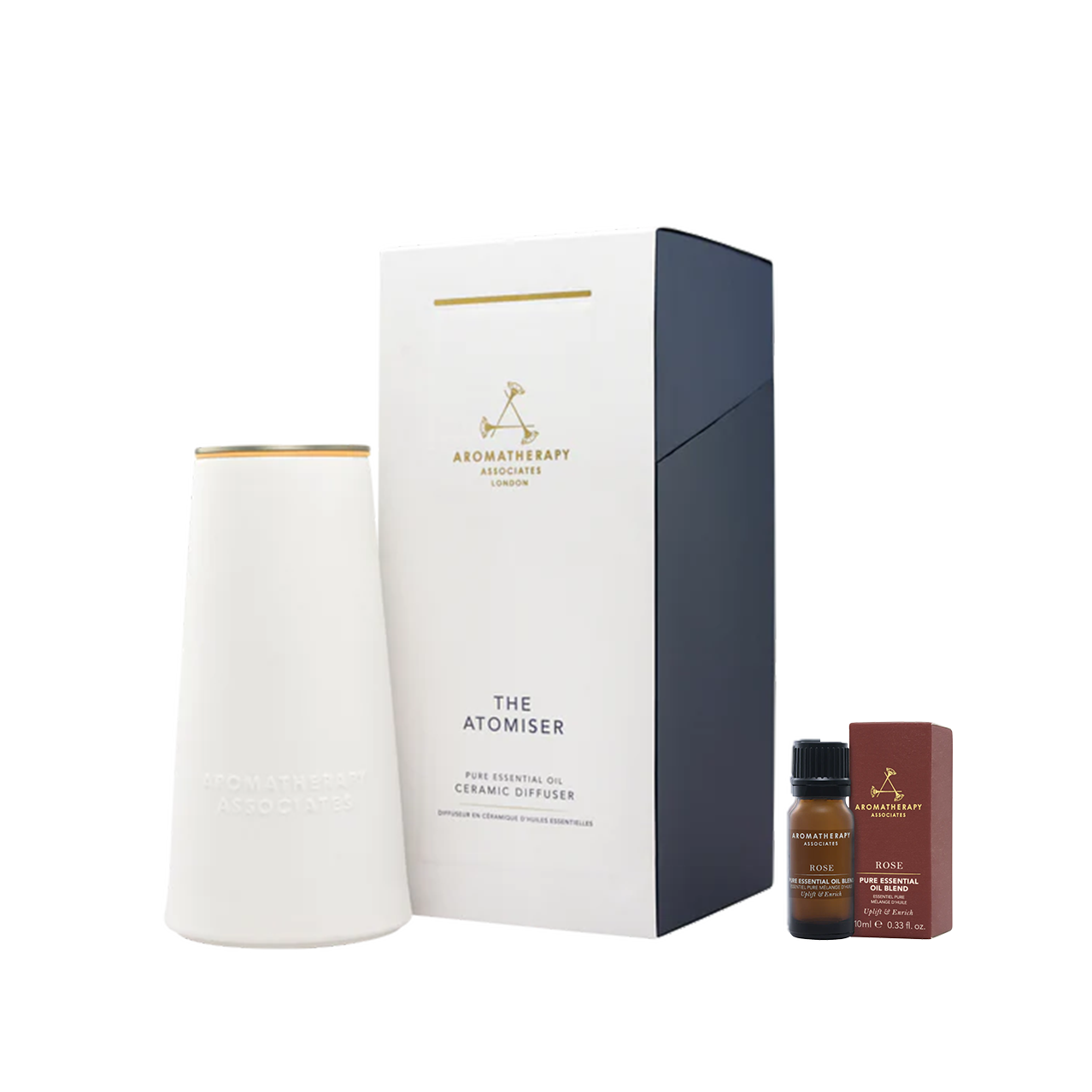Luxury Rose Home Fragrance Duo Set - Long Lasting Aromatherapy Diffuser & Scented Candles for Relaxation | Perfect for Bedroom, Bathroom & Living Room Decor