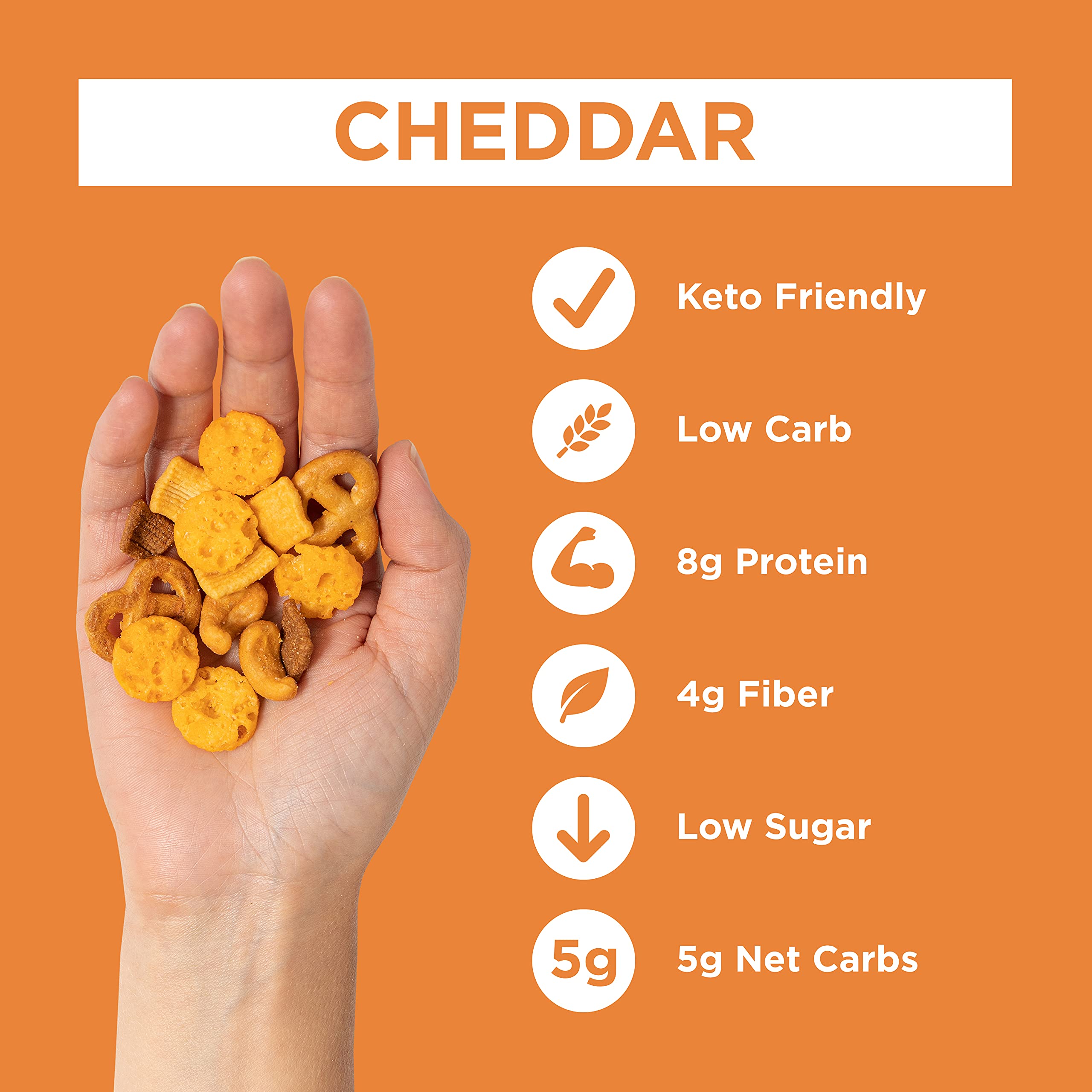 Catalina Crunch Mix Cheddar Keto Snack Mix – Low Carb, High Protein, Gluten Free, Keto Friendly (6oz, Pack of 3) | Perfect for On-the-Go Snacking, Office Lunch, and Keto Diet Meal Prep