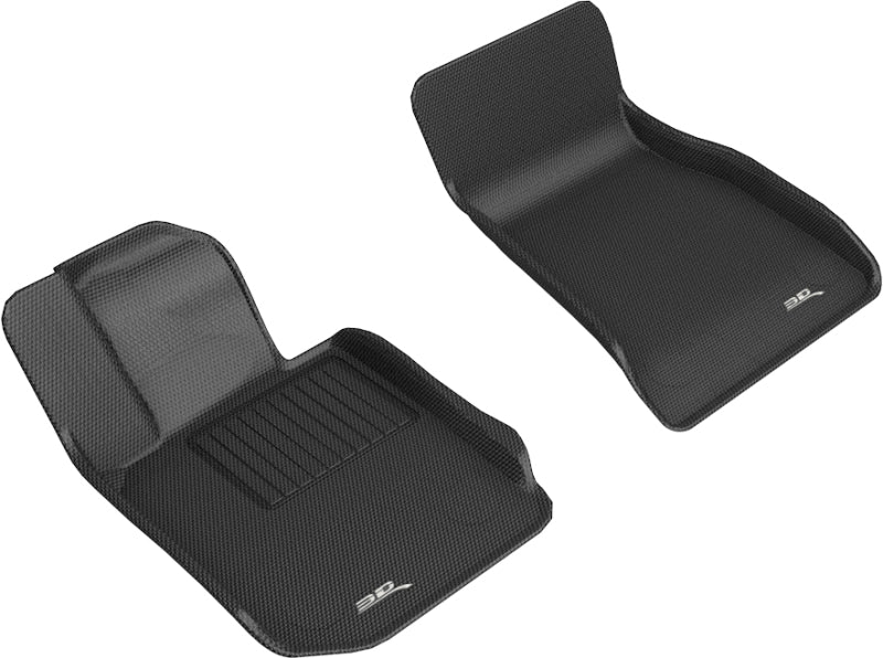 3D MAXpider Kagu Custom Fit Floor Mats for 2019-2020 BMW 3 Series (G20) - 1st Row, Black - All-Weather Protection & Premium Car Interior Accessories for Daily Commute & Road Trips