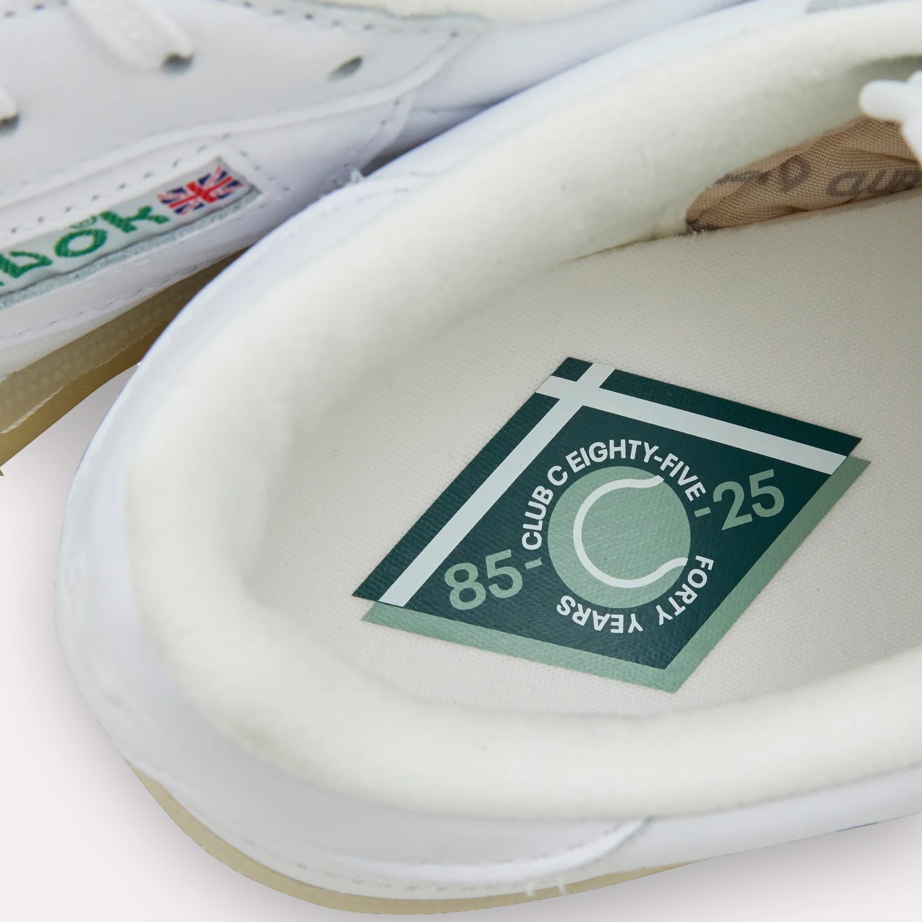 Reebok Club C 85 40th Anniversary Sneakers - White/Glengreen/Vectorred Retro Tennis Shoes for Men & Women | Perfect for Casual Wear, Gym & Street Style