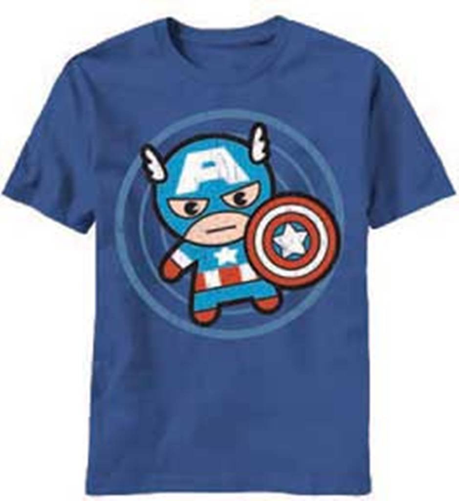 Marvel Men's Captain America Circle Logo Graphic T-Shirt - Casual Superhero Tee for Fans, Cosplay & Everyday Wear