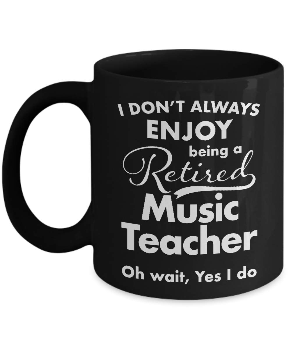 Retirement Gifts for Music Teacher - 11 oz Black Coffee Mug with 'Thank You' Message - Perfect Retirement Appreciation Gift for Men, Women & Coworkers | Ideal for Farewell Parties, Teacher Appreciation Day & Retirement Celebrations