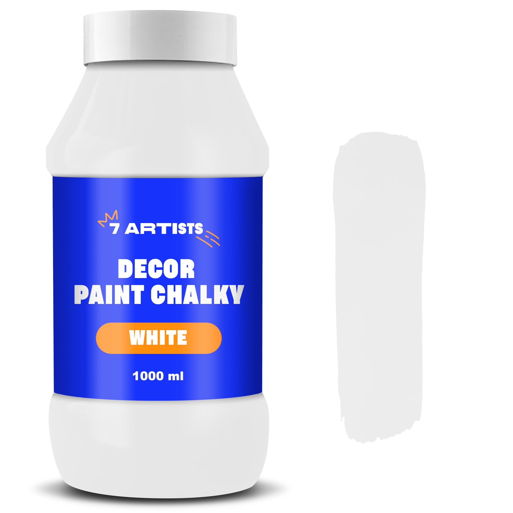 7 Artists Premium Chalk Paint - 1000ml (33.8 oz) Furniture Paint for DIY & Upcycling | Vintage Chalky Finish | Non-Toxic Matte Paint for Wood, Metal & More | Perfect for Home Decor, Cabinets & Crafts