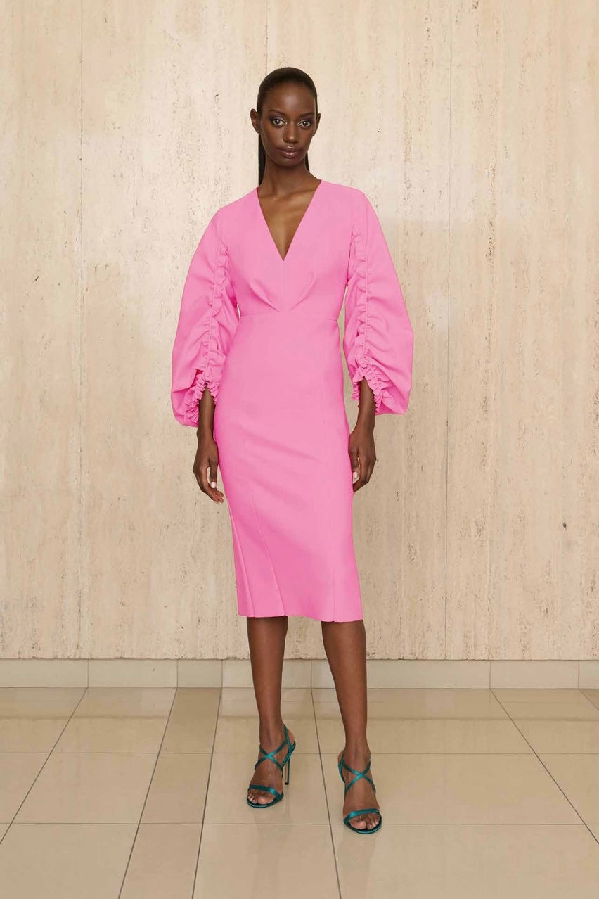 Greta Constantine Sora Midi Dress - Elegant Women's Cocktail Party & Evening Gown | Formal & Wedding Guest Dress | Flattering A-Line Silhouette | Perfect for Special Occasions, Date Nights & Holiday Events