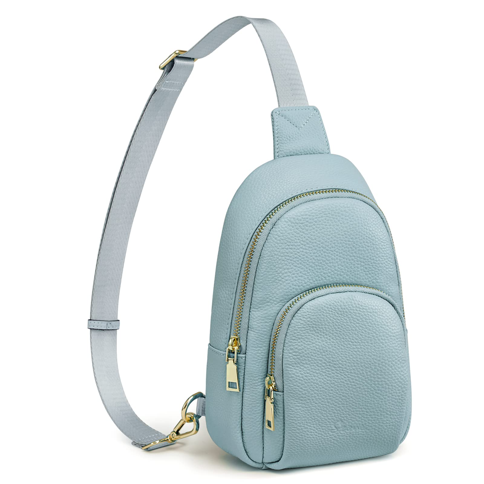 S-ZONE Women's Genuine Leather RFID Blocking Crossbody Sling Bag - Small Chest Backpack for Travel, Shopping & Daily Use