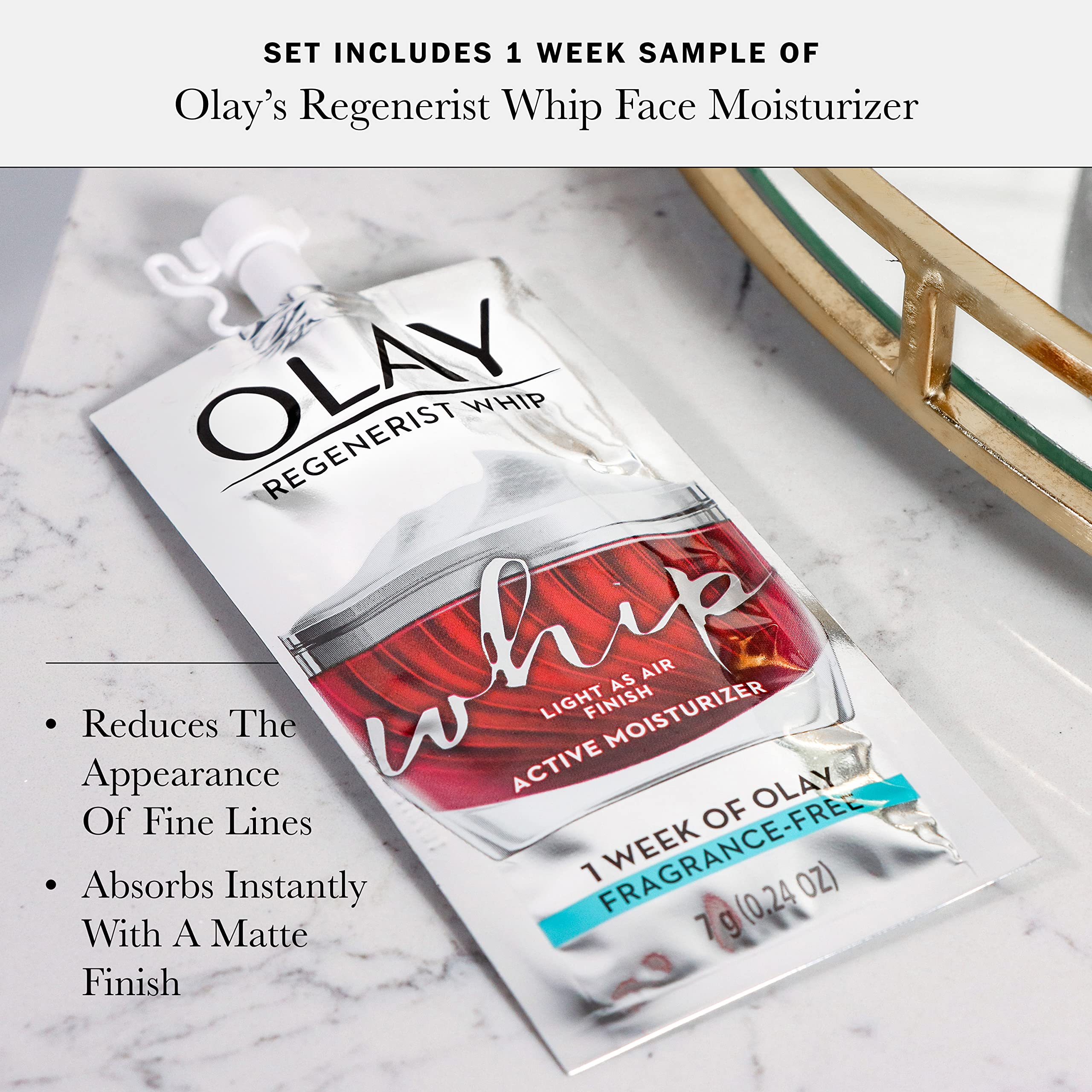 Olay Regenerist Vitamin C + Peptide 24 Brightening Face Cream 1.7 Oz with Travel Size Whip Moisturizer & Vitamin C Body Wash - Anti-Aging Skincare Set for Glowing Skin - Perfect for Daily Routine, Travel & Gifting